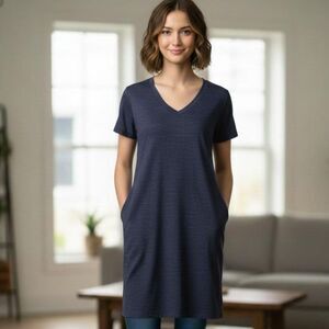 32 Degrees Cool SOFT Shirt Dress with Pockets ~ Women’s Large Workout casual